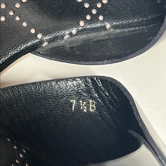 Chanel Patent Leather Wood Mule Wedges Slip On’s Logo Buckle Women's 7.5 B - Picture 10 of 16